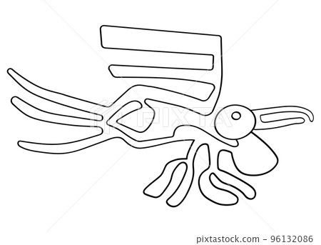 Geoglyph of the pelican from Nazca 96132086