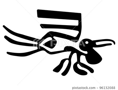 Geoglyph of the pelican from Nazca 96132088