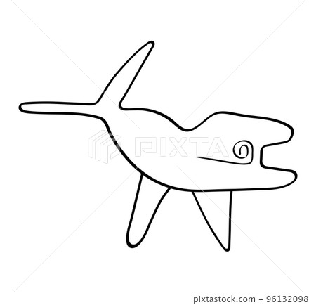 Geoglyph of the killer whale from Nazca 96132098