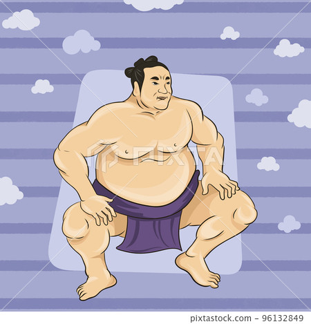 Sumo Wrestler Side Sitting Sumo Wrestler Side Sitting 96132849