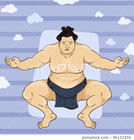 Sumo Wrestler Side Sitting 96132850