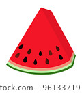 Cartoon vegan food icon. Watermelon triangle slice 96133719