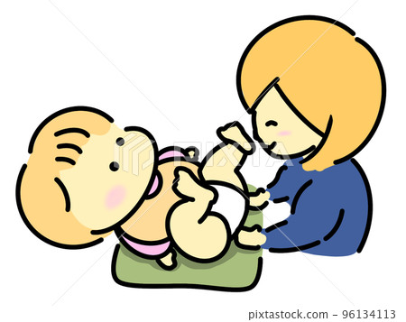 Changing the diaper Changing the diaper 96134113