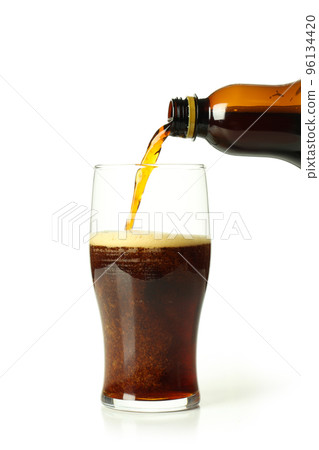 Concept of fresh drink, kvass, isolated on white background Concept of fresh drink, kvass, isolated on white background 96134420