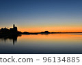 Lake Okuhamana Winter calm morning 96134885