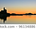 Lake Okuhamana Winter calm morning 96134886