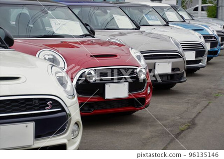 Imported car image Imported car BMW Mini Cooper lined up at dealers Imported car image Imported car BMW Mini Cooper lined up at dealers 96135146