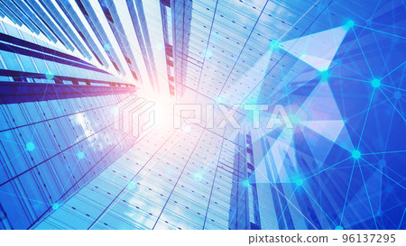 Dot, line and surface link on the building of the modern urban financial center 96137295