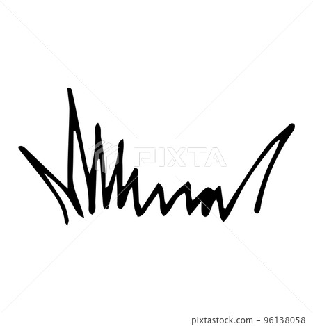 A single vector element is a grass silhouette 96138058