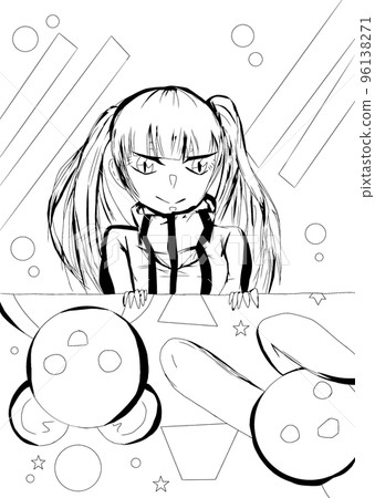 cute illustration coloring book 96138271