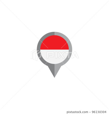 Indonesian flag icon 96138304