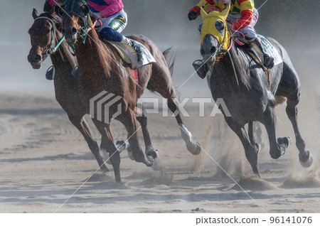 Horse racing scenery 96141076
