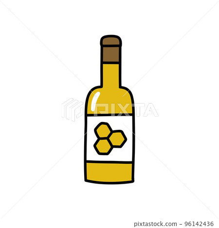 mead bottle doodle icon, vector color line illustration mead bottle doodle icon, vector color line illustration 96142436