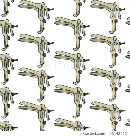 graves speculum doodle pattern, vector color line illustration 96142453