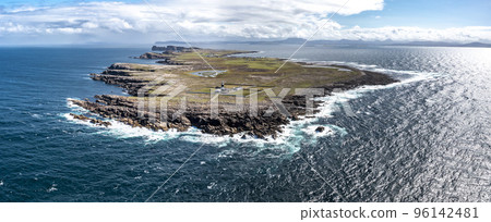 Aerial view of the Lighthouse on Tory Island, County Donegal, Republic of Ireland Aerial view of the Lighthouse on Tory Island, County Donegal, Republic of Ireland 96142481
