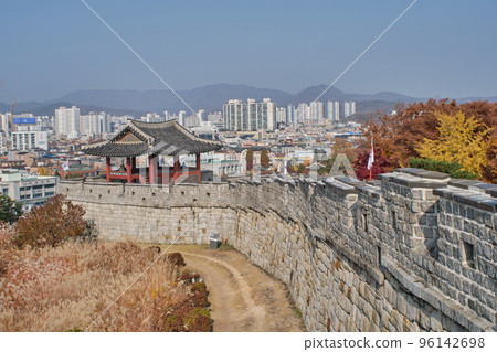 Hwaseong Fortress in Suwon city in South Korea Hwaseong Fortress in Suwon city in South Korea 96142698