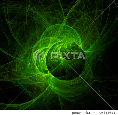 illustration of a green space planet star system, color graphics, background illustration of a green space planet star system, color graphics, background 96143654