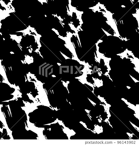 Seamless pattern with paint blots. Black and white abstract drawing. Vector Seamless pattern with paint blots. Black and white abstract drawing. Vector 96143902