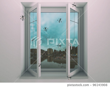 Mosquitoes that sneak into the house from a window 96143908