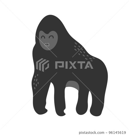 Gorilla African animals and wildlife, isolated primate species Gorilla African animals and wildlife, isolated primate species 96145619