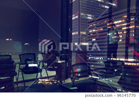 Background of business people that work during night Background of business people that work during night 96145770