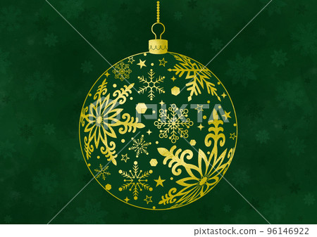 Golden christmas ball closeup 96146922