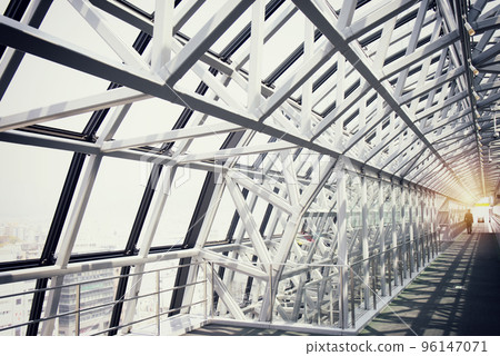 Futuristic detail of Kyoto station in Japan Futuristic detail of Kyoto station in Japan 96147071