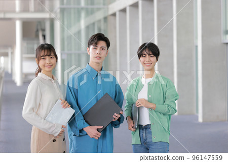 Three young creators with devices_1 Three young creators with devices_1 96147559