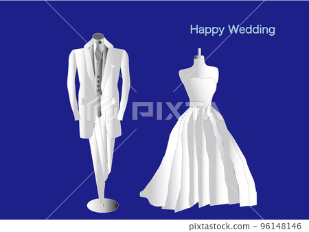 黑色領帶和婚紗 96148146