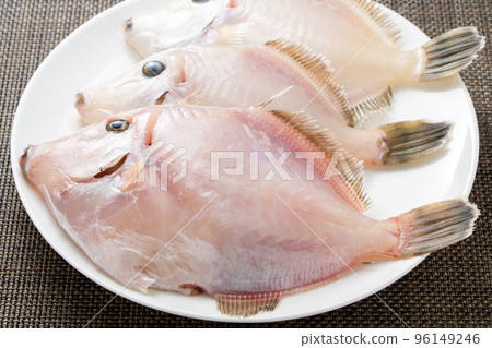 Filefish with skin removed. Filefish with skin removed. 96149246