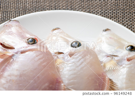 Filefish with skin removed. Filefish with skin removed. 96149248