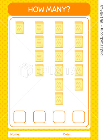 How many counting game with note. worksheet for... - Stock Illustration ...