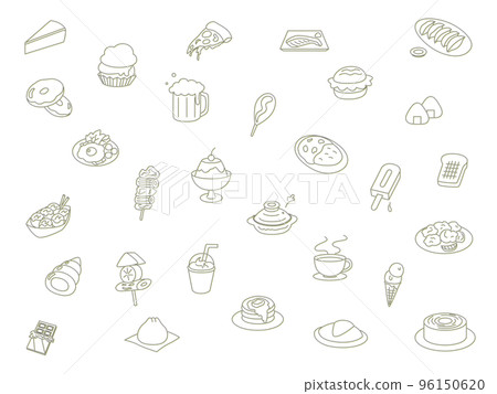 Food icon set color shadow yellow Food icon set color shadow yellow 96150620