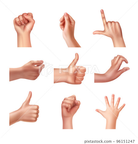 Set of gestures Set of gestures 96151247