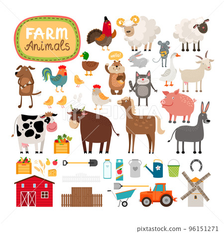 Vector farm animals 96151271