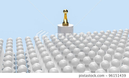 The golden chess and white chess for business or abstract concept 3d rendering The golden chess and white chess for business or abstract concept 3d rendering 96151439