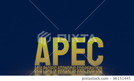 The gold apec or Asia pacific economic cooperation for event business concept 3d rendering The gold apec or Asia pacific economic cooperation for event business concept 3d rendering 96151445