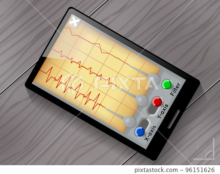 Seismograph app vector user interface 96151626