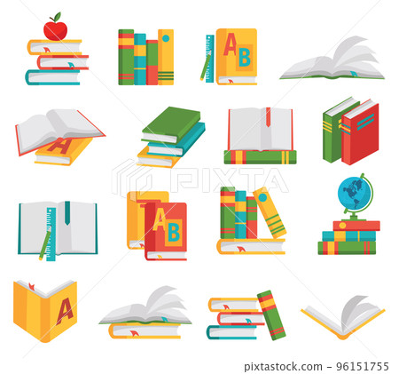 School Books Icon Set 96151755