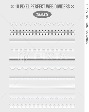 Seamless web page dividers with shadows 96151797