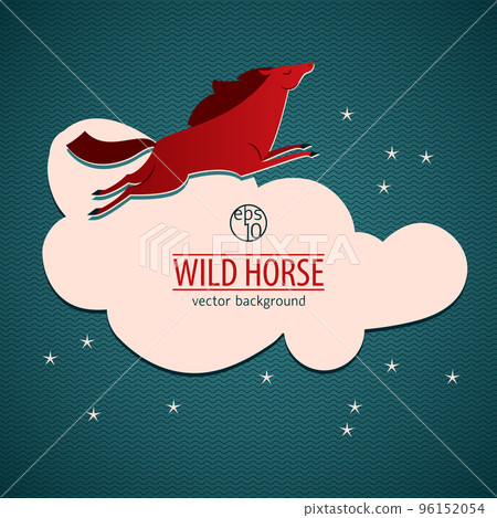 Red Wild Horse Emblem 96152054