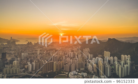 the Hong Kong Skyline from Kowloon Peak 20 May 2022 96152333