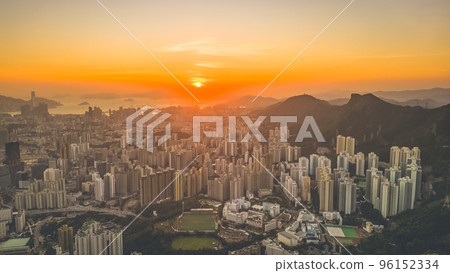 the Hong Kong Skyline from Kowloon Peak 20 May 2022 96152334