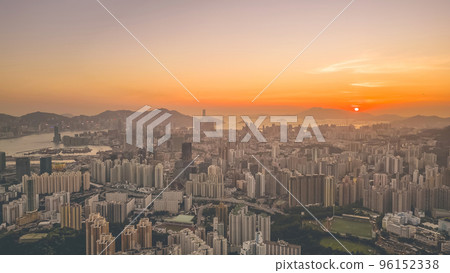 the Hong Kong Skyline from Kowloon Peak 20 May 2022 96152338