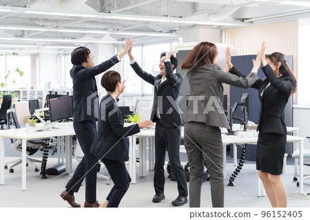 Business person dancing in the office 96152405