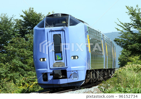 Limited express Sarobetsu running in the green Limited express Sarobetsu Soya Main Line 96152734
