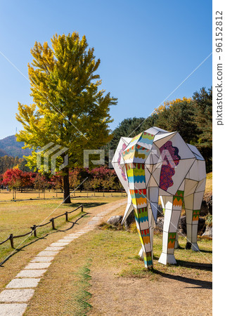 Beautiful Namiseom Nami Island on Han river in South Korea during Autumn season 96152812