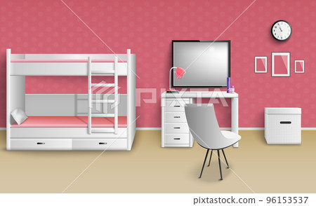 Teen Girl Room Realistic Teen Girl Room Realistic 96153537