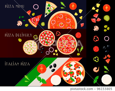 Pizza Constructor Banners Set Pizza Constructor Banners Set 96153805