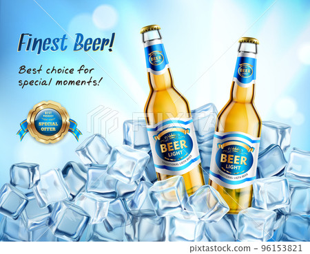 Realistic Light Beer AD Poster 96153821